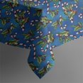 thumbnail image 5 of Blue Christmas Holly and Candy Cane Pattern Square Tablecloth,Waterproof Square Table Cover,Wipeable Spillproof Washable Table Cover for Home Kitchen Party Decor 60"x60"(152x152cm), 5 of 6