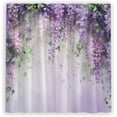 thumbnail image 3 of Purple Floral Lavender Flower Shower Curtain Weeping Wisteria Blossom Vine with Dreamy Colors Girl Woman Bathroom Decor Set Polyester Curtains with Hooks-60"W x 72"L (Pack of 1), 3 of 6