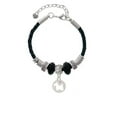 thumbnail image 2 of Delight Jewelry Silvertone Scottie Dog Silhouette Sister Celtic Knot Leather Bead Bracelet, 7"+2" Extender, 2 of 4