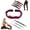 dark pink-8, variant on Fitness Resistance Band for Stretching and Yoga, Highly Flexible Portable 8/10/12 Section Number Stretch Resistance Band with Handles and Numerical Annotations