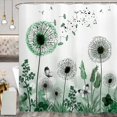 thumbnail image 2 of Sage Green Dandelion Floral Shower Curtains Watercolor Dandelion Wildflowers Plant Farmhouse Waterproof Fabric Bathroom Bath Decor with Hooks 72x72 Inch with Hooks Heavy Weighted Washable, 2 of 6