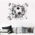 thumbnail image 1 of 3D Soccer Stickers, 3D Wall Art Soccer Ball Stickers Decals for Kids Room, Football Vinyl Art DIY Sticker for Boys Bedroom Playroom Living Room Window, 1 of 4