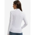 thumbnail image 4 of Women Long Sleeve Mock Neck Slim Fit Basic Soft Lightweight Stretch T-Shirt Size S-XXL, 4 of 6