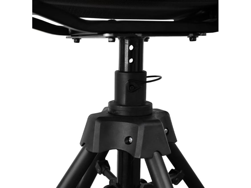 Muddy Swivel Ground Seat with Adjustable Legs - Durable Foldable Portable Hunting Outdoor 360 Degree Flex-Tek Seat with Integrated Armrests & Removable Carry Strap, 300 Lbs. Maximum Capacity