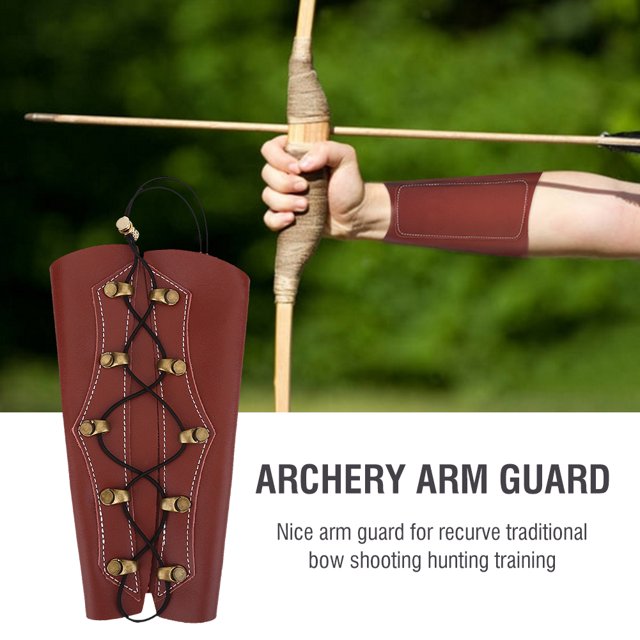 Accesorio de aparejos de protección de protector de brazo de tiro con arco ajustable duradero para tiro de caza(marrón)
