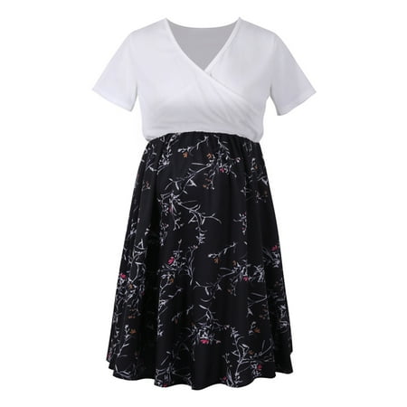 

Jikolililili Nursing Dresses Breastfeeding Women s Nursing Tops Maternity Shirts for Breastfeeding Double Layer Short Sleeve Pregnancy T-Shirts with Pockets