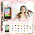 thumbnail image 6 of JoyStone Kids Dinosaur Smart Phone, 2.8" Touchscreen Toddler Learning Play Toy Phone with Dual Camera, Game, Music Player, Learning Toy Christmas Birthday Gifts for 3-9 Year Old , Pink, 6 of 11
