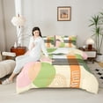 thumbnail image 4 of Homewish Geometric Stripes Circle 3 Pieces Queen Comforter Set for Female Men Teens,Vintage Aesthetic Ultra Soft Bedding Sets,Abstract Geometric Bedding Comforter Set,Breathable Home Decor, 4 of 8