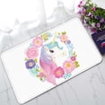 thumbnail image 1 of YUSDECOR Unicorn Flowers Home Decor Floor Mat Area Rug Doormat Size 18x30 Inches, 1 of 1