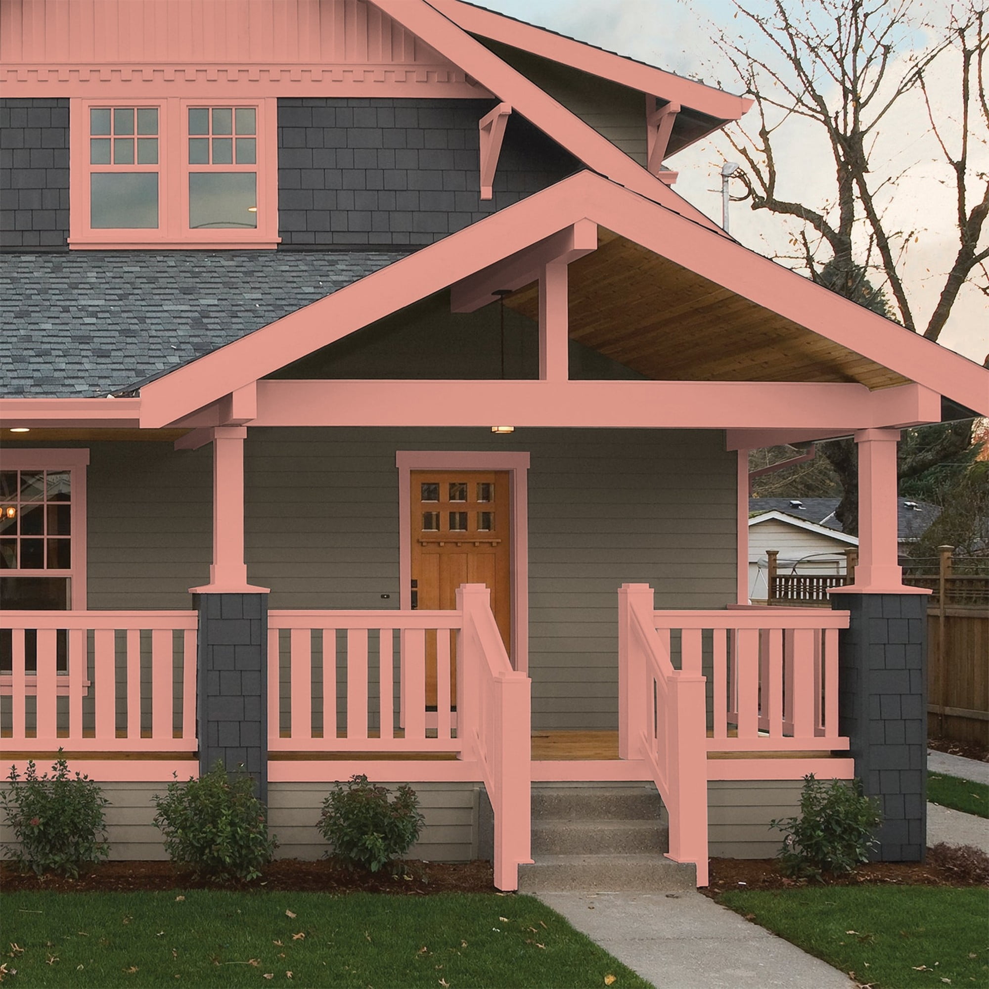 Glidden HEP Holland Tile / Red Semi-Gloss Exterior Paint with Primer, 1 Quart