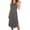 Dark Gray, variant on Women's Sleevelee Tank Dress Midi Summer Casual Scoop Neck Basic Split Maxi Beach Vacation Tshirt Sundresses with Pockets