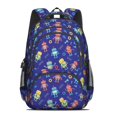 thumbnail image 2 of Robot and Bolts Blue Pattern Backpack for School, Cute School Bag with Adjustable Shoulder Straps and Padded Back, 16.9"x12.6"x5.9", 2 of 4