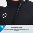 thumbnail image 4 of Buceo Surf Ropa Trajes de neopreno Traje de buceo cálido de una pieza Accesorios para exteriores (Gris XXXL) Tmvgtek Para Estrenar, 4 of 9