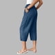 thumbnail image 5 of Pantalones de Cintura Elásticos de Pierna Ancha para Mujeres Trabajo Casual Pata Ancha Recortada Viaje Senderismo con Bolsillos Pantalon, 5 of 9
