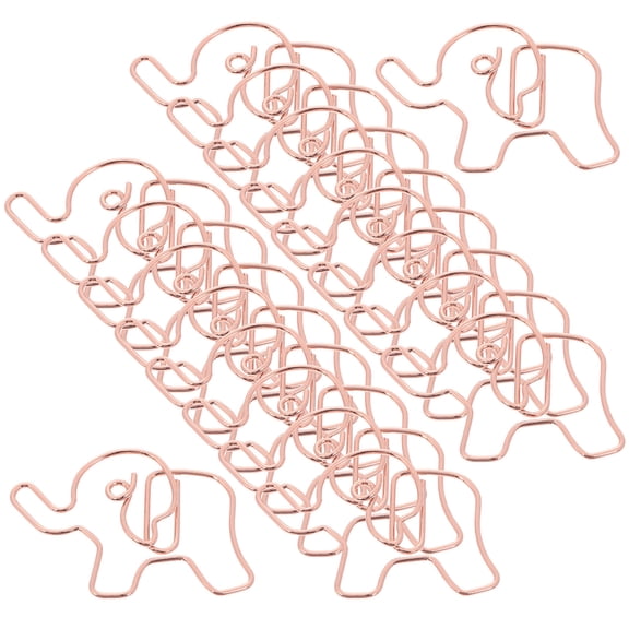 WORGEOUS 20pcs Elephant Shaped Paper Clips Large Colored Metal Clips for Paper Funny and Cute Office Supplies Decorative Desk Accessories