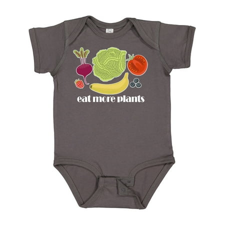 

Inktastic Vegan Eat More Plants Vegetarian Gift Baby Boy or Baby Girl Bodysuit