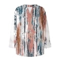 thumbnail image 3 of Fmbrln Womens Plus Size Trendy Boho Print Shirts Fall Fashion V Neck Button Long Sleeve Tops Casual Loose Comfy Blouse Multicolor 5XL, 3 of 4