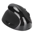 thumbnail image 3 of Ratón vertical inalámbrico ergonómico vertical de 2,4 G para zurdos, recargable, con adaptador USB, DPI ajustable para PC, color negro, 3 of 14