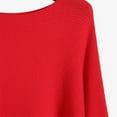 thumbnail image 5 of Baberdicy Sweaters for Women, Women's Knitwear a Collar Batwing Sweater Pullover Loose Threaded Tops Womens Sweaters Red, 5 of 8