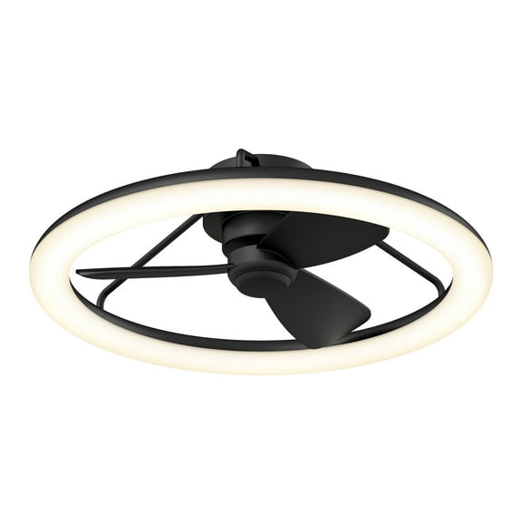Artika 23in Darren Hugger Modern LED Ceiling Fan Black with Remote