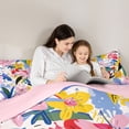thumbnail image 5 of Manfei Colorful Flowers 2pcs Bedding Comforter Set for Teens Boys Girls,Botanical Plants Twin Comforter Sets,Spring Graden Breathable Bedding Set,Lightweight Room Decor,Reversible, 5 of 8
