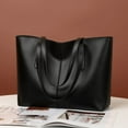 thumbnail image 1 of Bolsos de mano de gran capacidad, bolsos de mujer con textura de cuero suave, bolso de mano, bolso de hombro retro para mujer, 1 of 6