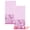 Pink, variant on Unique Bargains 2 Pack Pure Cotton Rose Jacquard Hand Towels Yellow 29" x 13"