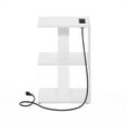 thumbnail image 3 of Furinno Boyate Open Storage Sofa Side Table, End Table with USB and Type-C Charging Port, White, 3 of 6