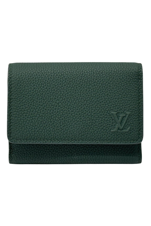Pre-Owned Louis Vuitton LOUIS VUITTON Men's Aerogram Tri-fold Wallet, Waxy Calf Leather, Victor...