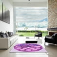 thumbnail image 7 of Ahgly Company Machine Washable Indoor Square Transitional Pastel Purple Pink Area Rugs, 8' Square, 7 of 7