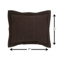 thumbnail image 5 of Better Trends 3-Piece Queen Bedspread Set 100% Cotton Chenille, Soft & Cozy Stripe Pattern, All-Season Bedding, Machine Washable (Chocolate) Jullian Collection, 5 of 8