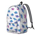 thumbnail image 2 of Dinosaur and Silhouette White Pattern Backpack for School, Cute School Bag with Adjustable Shoulder Straps and Padded Back, 15.7"x11.8"x5.5", 2 of 5