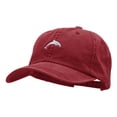 thumbnail image 2 of The Dolphin Embroidered Pigment Dyed Wash Caps - Wine OSFM, 2 of 5