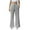 Grey, variant on Casual Dress Pants For Women Womens Casual High Waisted Linen Feel Pants Tapered Vacation Lounge Pants Trousers with Pockets Yellow,M