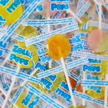 ASSORTIT X Zollipops Collab Clean Teeth Lollipops, Tropical Assorted Flavors 1lb - Anti-cavity, Sugar-free Candy For A Healthy Smile - Great For Kids, Diabetics, Vegan, And Keto Diets (16 oz)