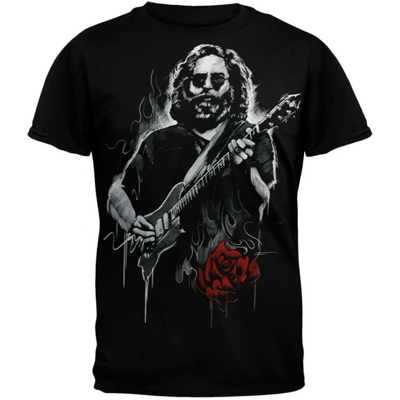 Jerry Garcia Men's Roses Short Sleeve T Shirt