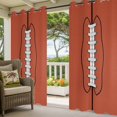 thumbnail image 2 of Outdoor Curtains for Patio Waterproof American Football Indoor/Outdoor Curtain Tiebacks Retro Fur Texture Sports Privacy Sun Block Grommet Drapes for Pergolas Gazebo Porch 2 Panel 54x108 Inch, 2 of 9