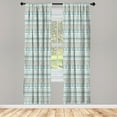 thumbnail image 2 of Ambesonne Aztec 4-Panel Curtains, Pastel Tone Geometric Mexican, 56"x95", Tan Slate Blue, 2 of 4