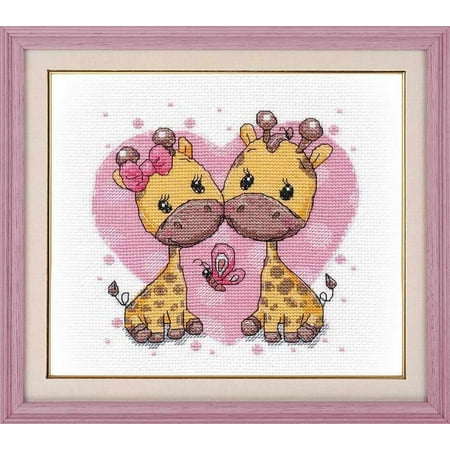 UPC: 4680021531590 | Giraffes in Love 1275 Counted Cross Stitch Kit