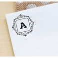 thumbnail image 5 of Printtoo Square Swirl Border A Alphabet Monogram Initial Self Inking R-40 Rubber Stamp Office Stationary, 5 of 6