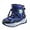 Blue-(snow boots), variant on Boys Girls Snow Boots Waterproof Hook and Loop Mid Calf Faux Lining Winter Shoes for Little/Big Kids Black 3(38)