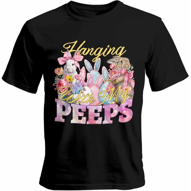 Camisetas para hombre, camisetas casuales de manga corta con diseño de conejo de Pascua y huevo, camisetas gráficas para adolescentes, niños y hombres.