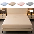 thumbnail image 1 of Yhmxh Sábana bajera ajustable para cama completa, sábana bajera ajustable individual, ropa de cama de lujo ultrasuave de hotel con bolsillos profundos de 6 a 12 pulgadas, sábana transpirable y fres, 1 of 6