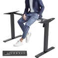 thumbnail image 1 of Fohfurniture Marco de Escritorio eléctrico de pie Ajustable en Altura, Escritorio elevable una estación de Trabajo para Sentarse con un Solo Motor, Negro, 1 of 8