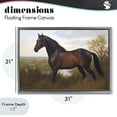 thumbnail image 4 of Stupell Industries Rustic Lodge Stallion in Marshland Gray Floating Frame Canvas Art, 31 x 21, by Creative Studio, 4 of 8