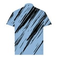thumbnail image 5 of Hinvhai Men's Polo Shirts Short Sleeve Button Collar Geometry Printed Golf Tshirts Big and Tall Business Casual Fashion Tops Light Blue L(L), 5 of 5