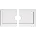 thumbnail image 3 of Ekena Millwork CMP28X14RE2-04000 4 in. ID x 9.75 in. Rectangle Architectural Grade Médaillon de Plafond Contemporain PVC - 2 Pièces, 3 of 3
