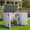 Light Gray, variant on Dextrus 15 cu. ft. Lockable Resin Storage Cabinet, Horizontal Outdoor Tool Shed with 2 Shelves for Patio Garden Yard, Brown+Black