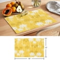 thumbnail image 6 of Tropical Palm Tree Placemats Set of 6 Yellow White Plants Coastal Leaf Beach Place Mats Indoor Wipeable Table Mats Washable Cloth Dining Table Placemats for Kitchen Holiday Party Decor 13x19 Inch, 6 of 9