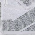 thumbnail image 4 of Blue Nile Mills Medallion Turkish Cotton 12 Piece Towel Set, White/ Silver, 4 of 6
